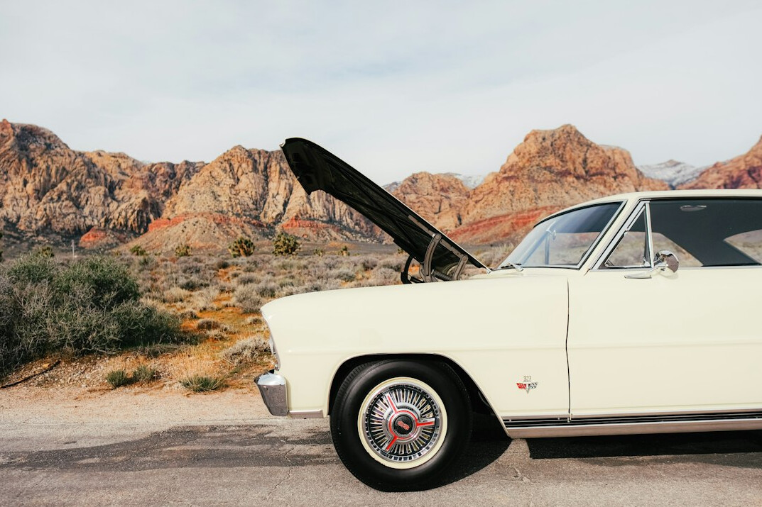 retro car advertisement